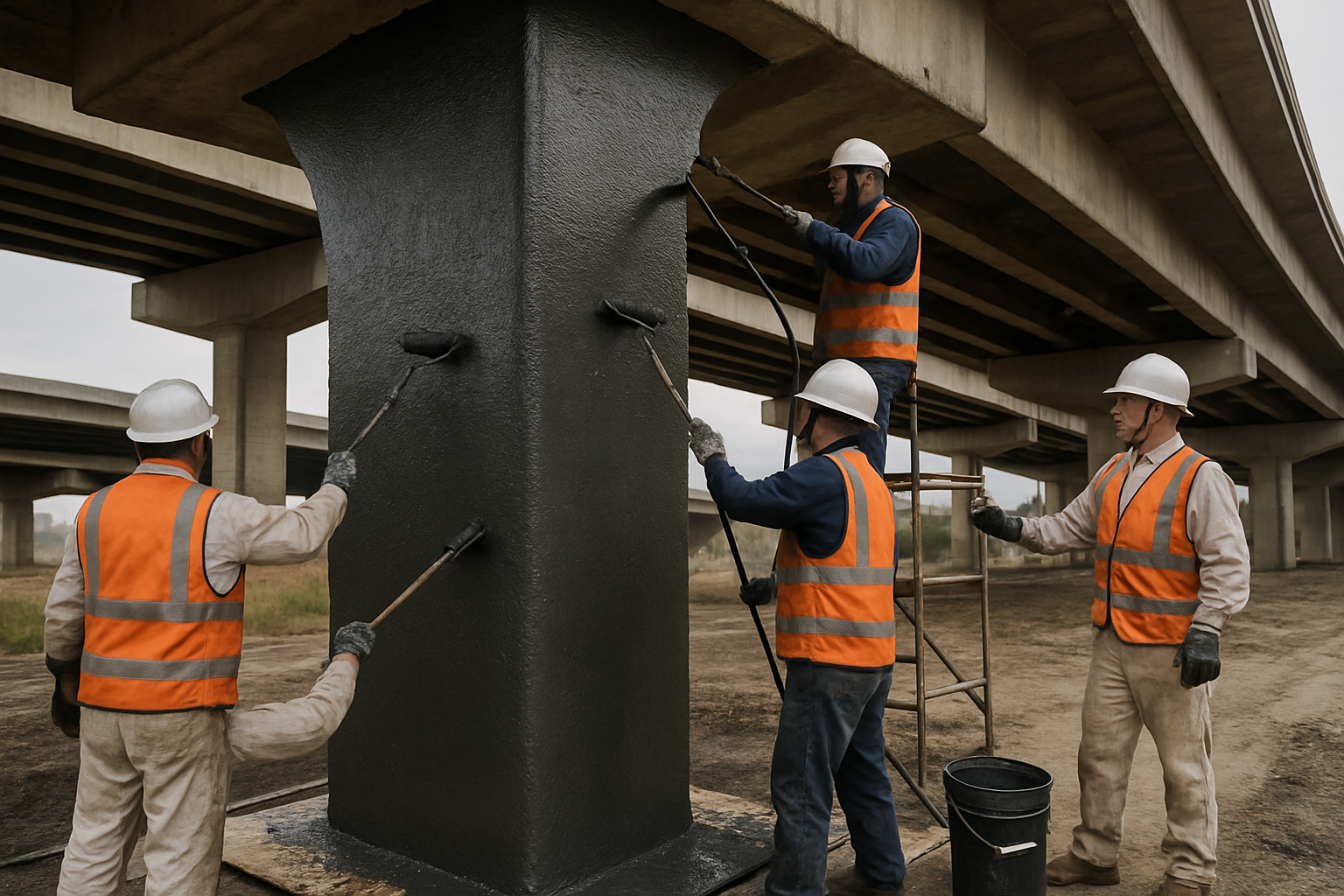 Infrastructure coating application