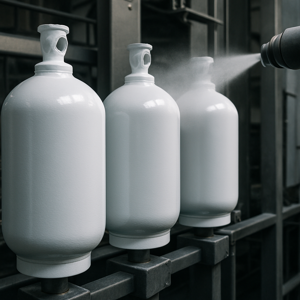 Water-based coating on cylinders